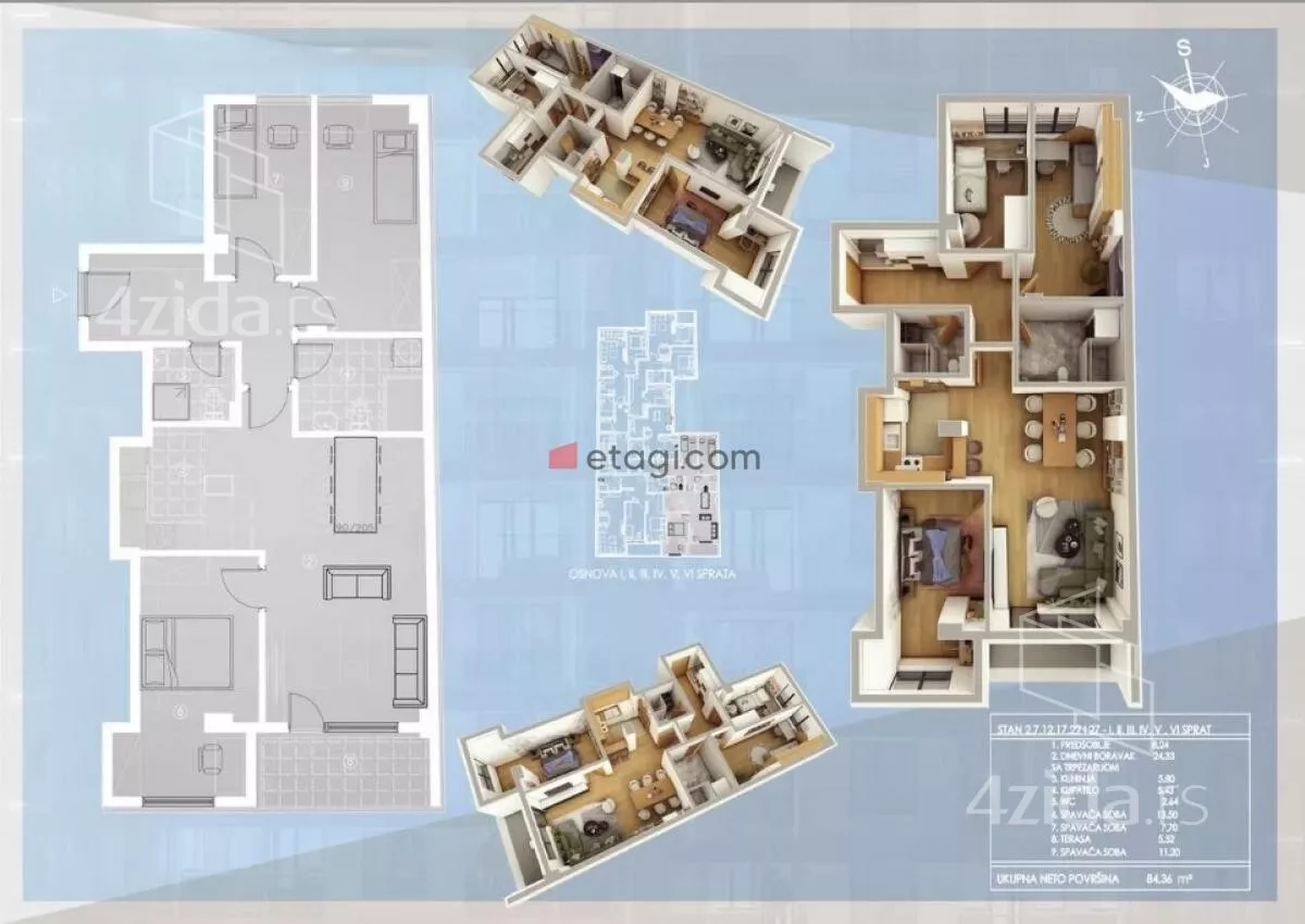 Trosoban stan | 4zida