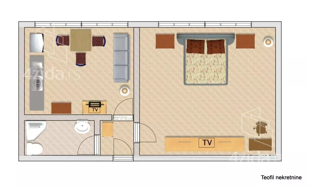 Jednoiposoban stan | 4zida