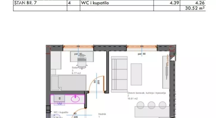 Jednoiposoban stan | 4zida