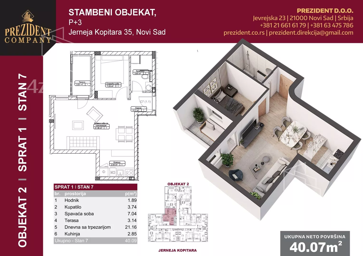 Dvosoban stan | 4zida