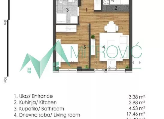 Dvosoban stan | 4zida
