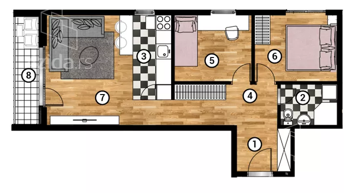 Trosoban stan | 4zida