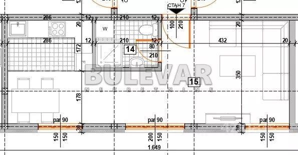 Jednosoban stan | 4zida