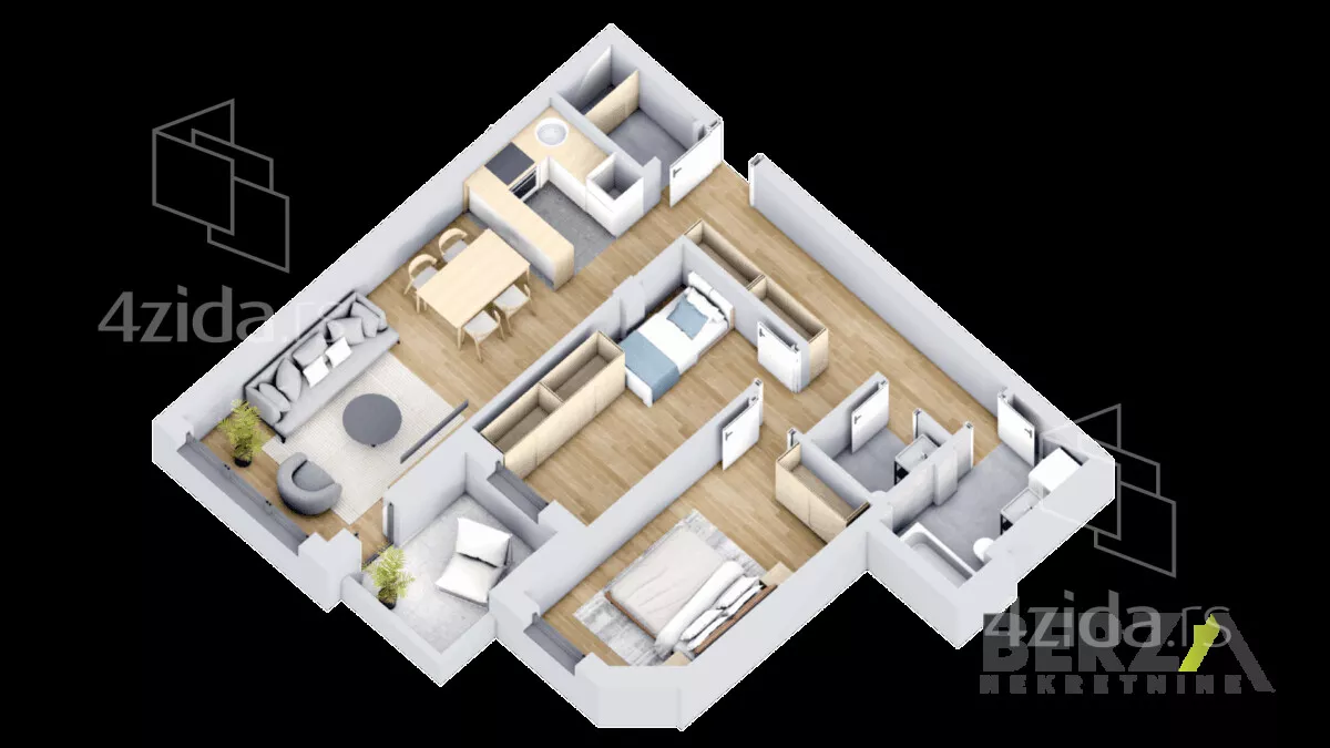 Trosoban stan | 4zida