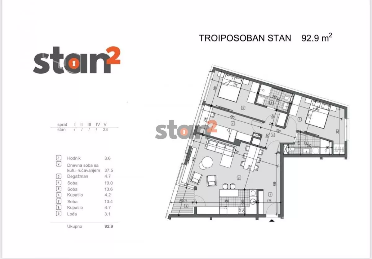 Troiposoban stan | 4zida