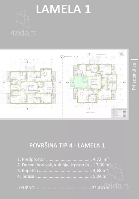 Jednosoban stan | 4zida