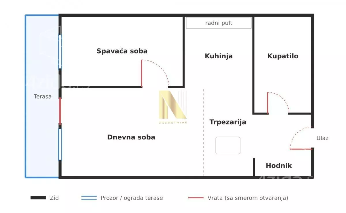 Jednoiposoban stan | 4zida