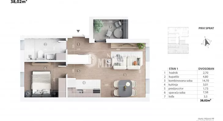 Dvosoban stan | 4zida