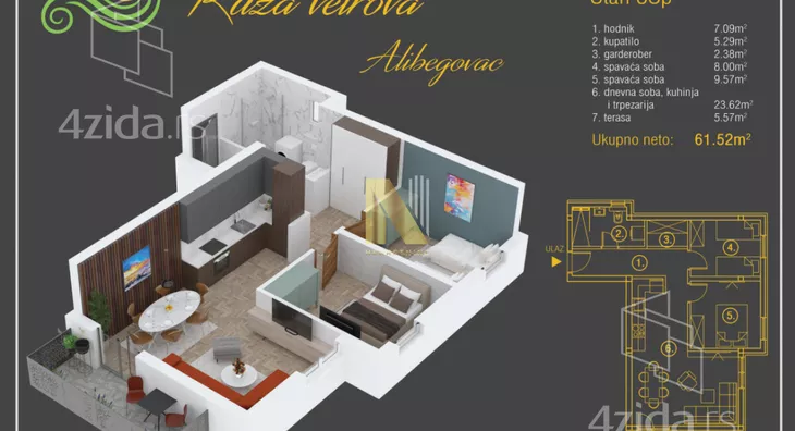 Trosoban stan | 4zida