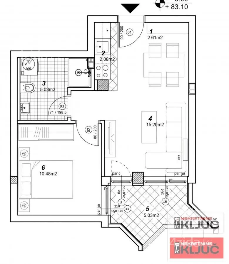 Jednoiposoban stan | 4zida