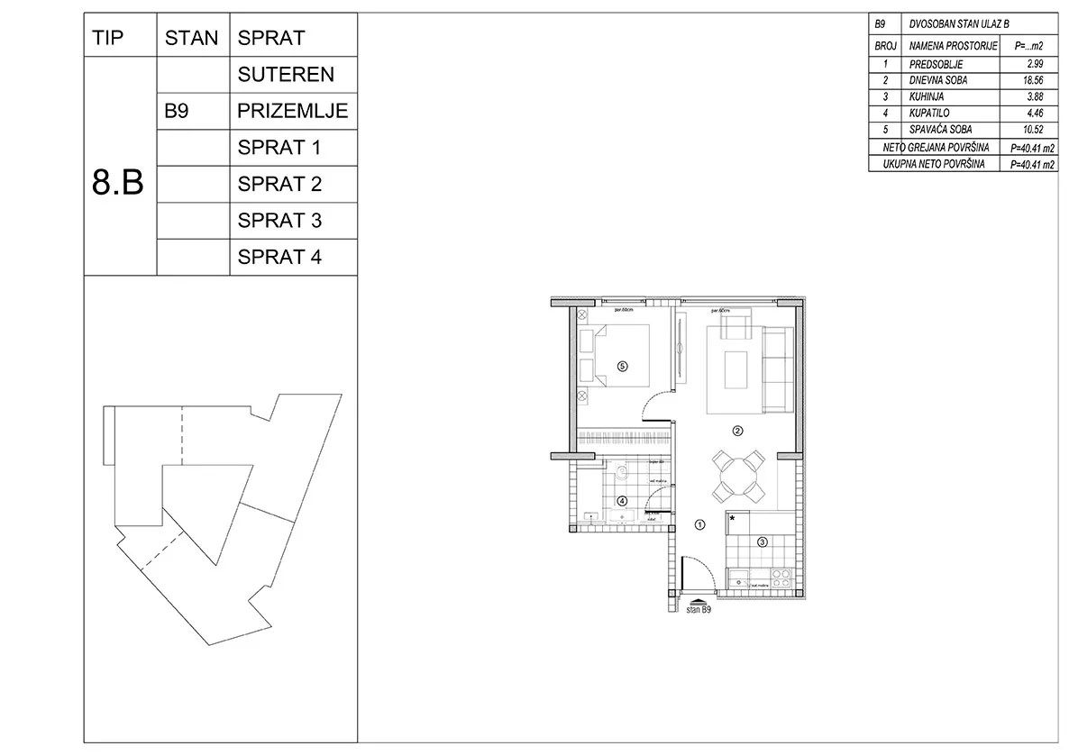 Dvosoban stan | 4zida