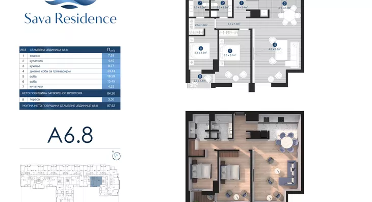 Trosoban stan | 4zida