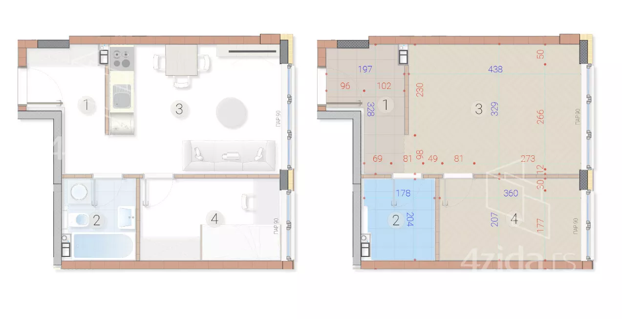 Dvosoban stan | 4zida