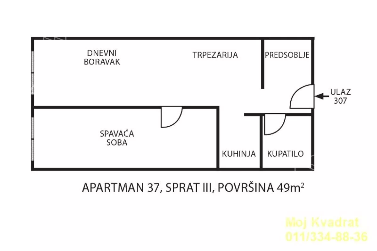 Jednoiposoban stan | 4zida