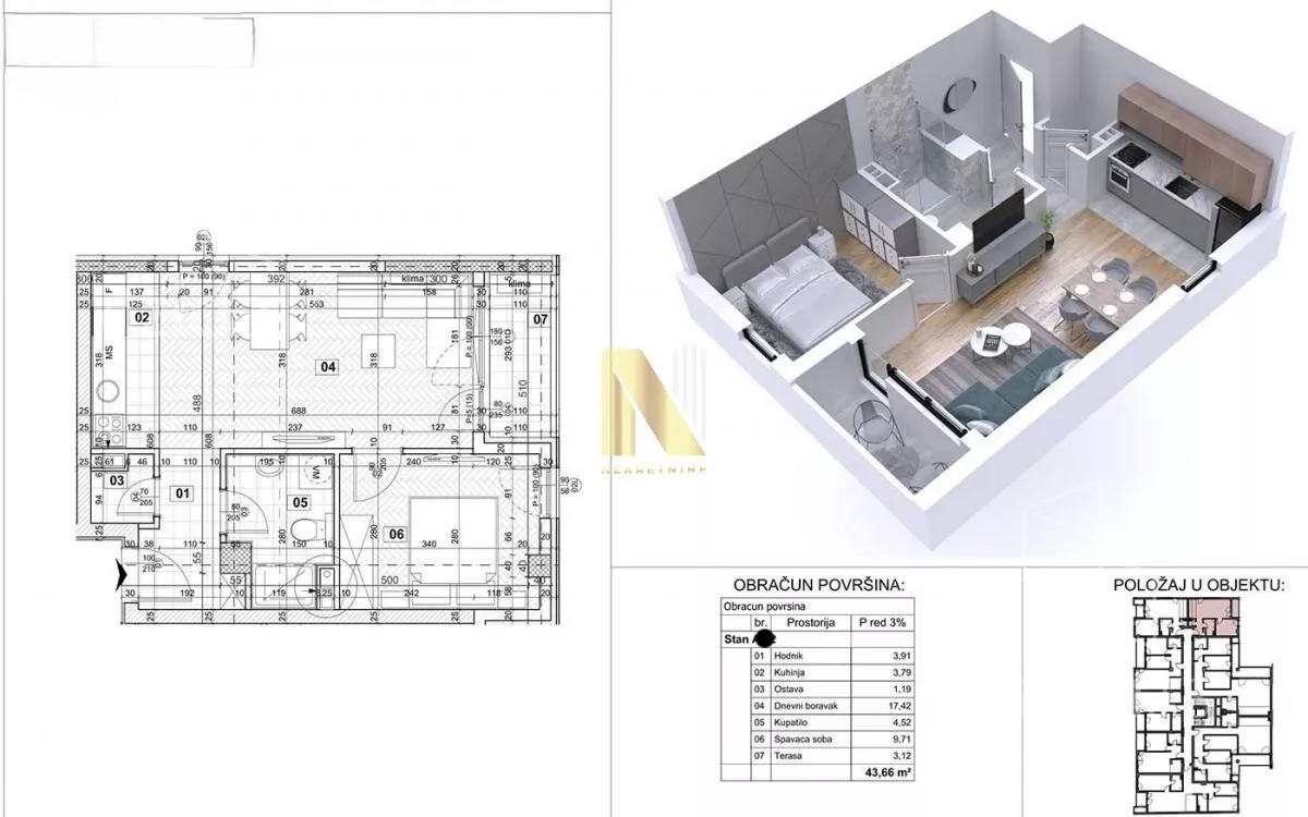Dvosoban stan | 4zida