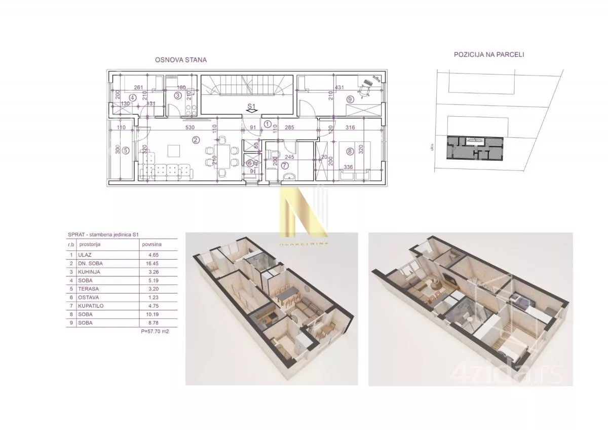 Troiposoban stan | 4zida