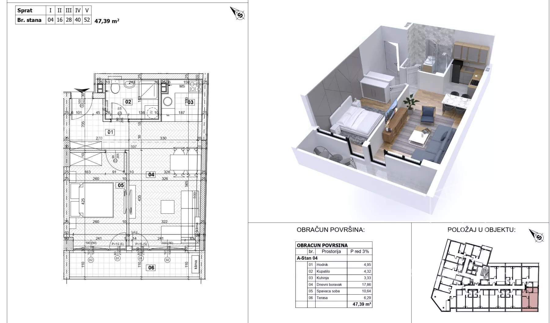 Jednoiposoban stan | 4zida