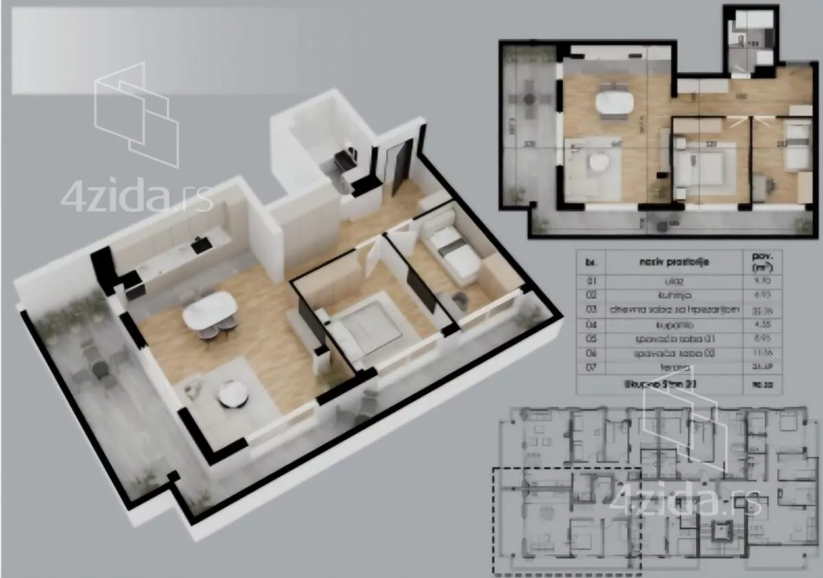 Trosoban stan | 4zida