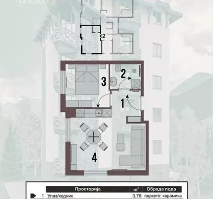 Jednosoban stan | 4zida