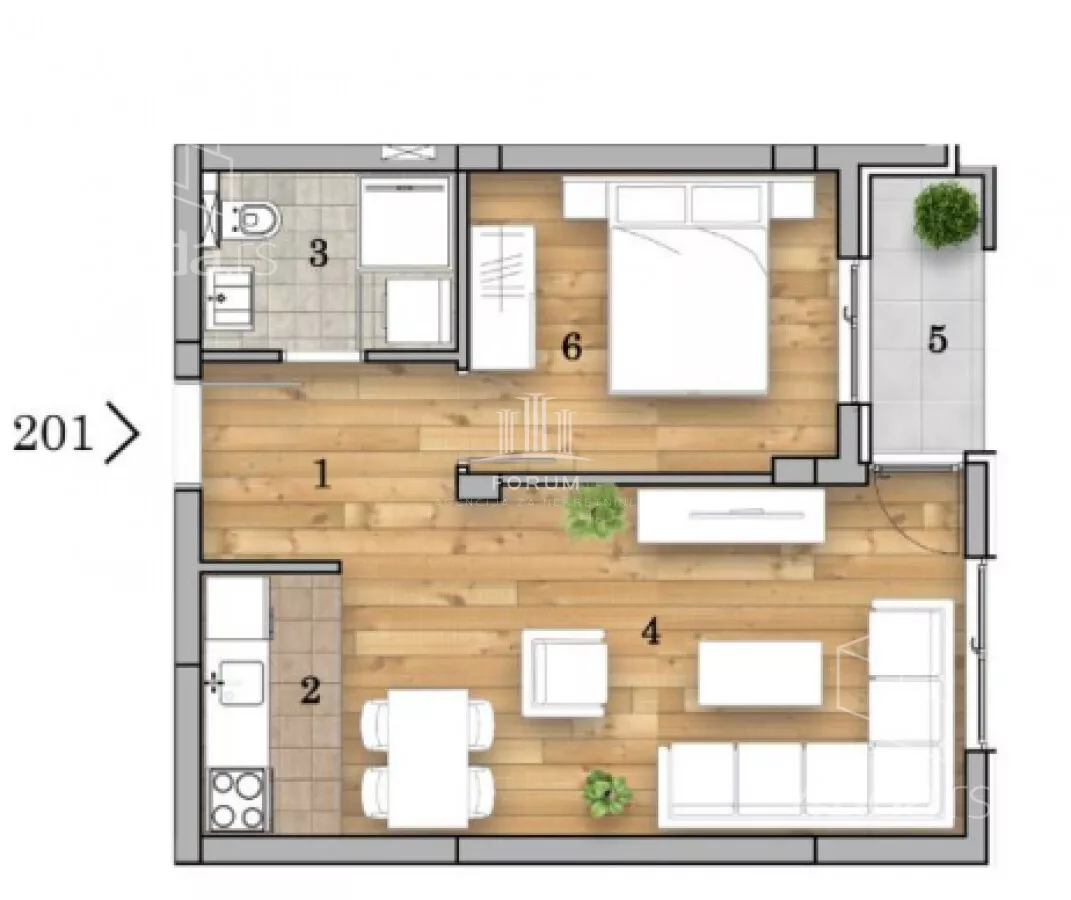 Dvosoban stan | 4zida