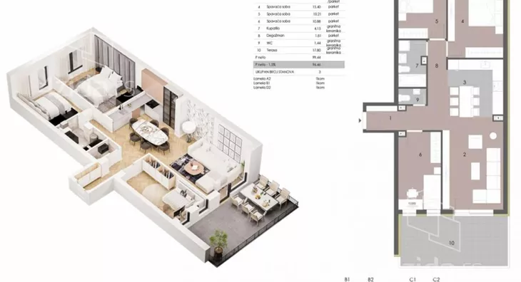 Troiposoban stan | 4zida