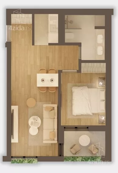 Jednosoban stan | 4zida