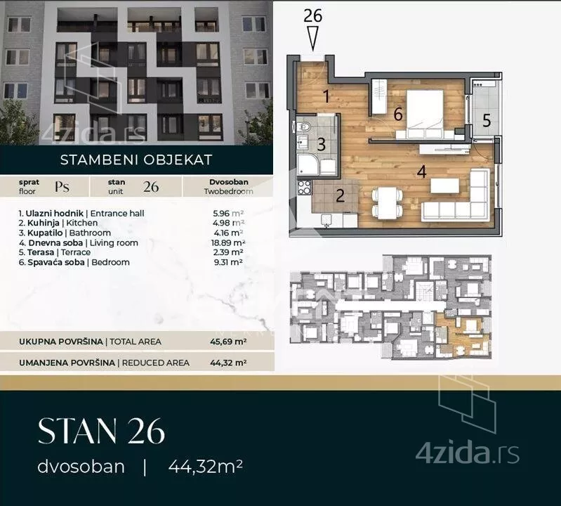 Dvosoban stan | 4zida