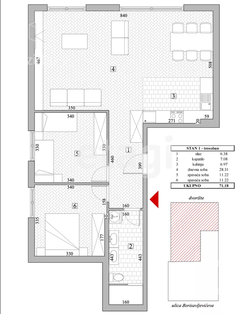 Trosoban stan | 4zida