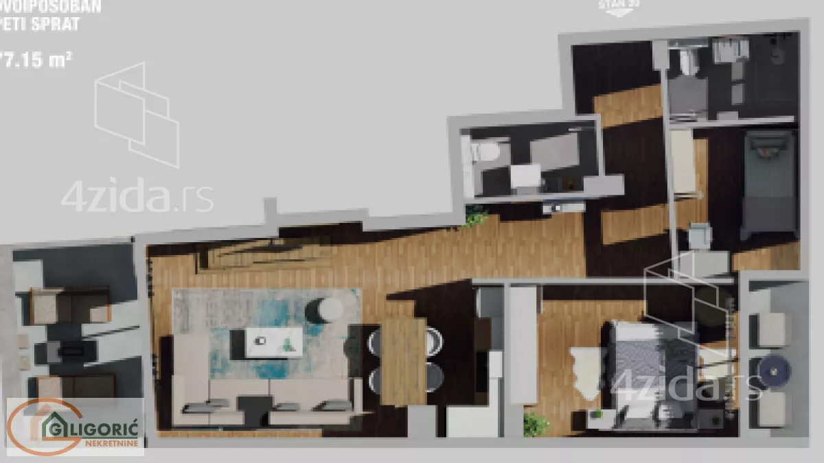 Dvoiposoban stan | 4zida