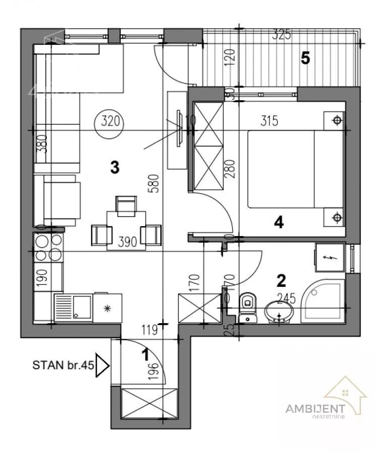 Jednosoban stan | 4zida