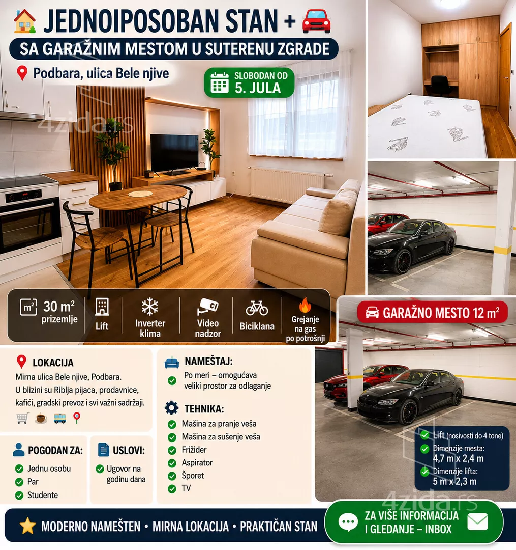Jednoiposoban stan | 4zida