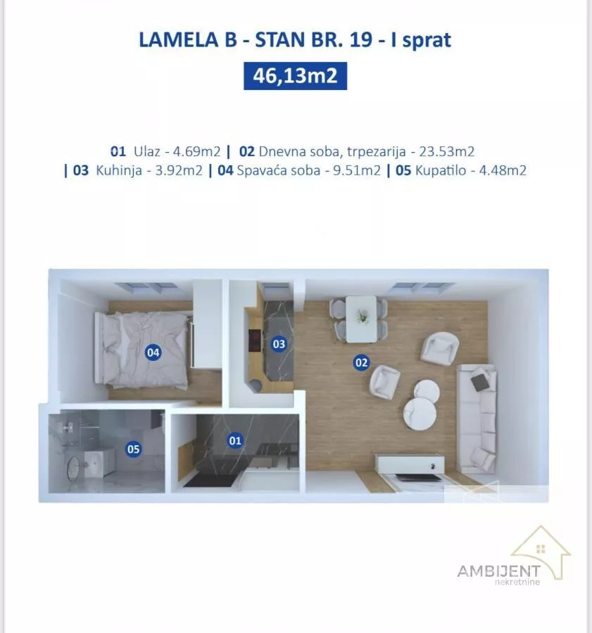 Dvosoban stan | 4zida