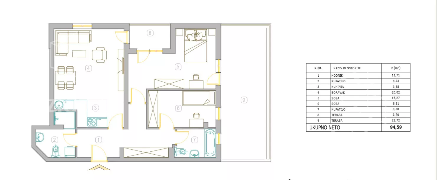 Trosoban stan | 4zida