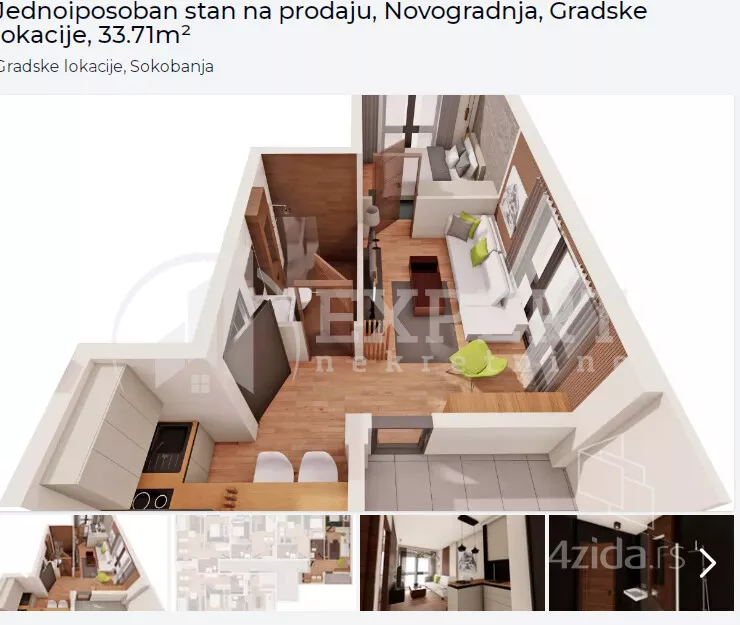 Jednosoban stan | 4zida