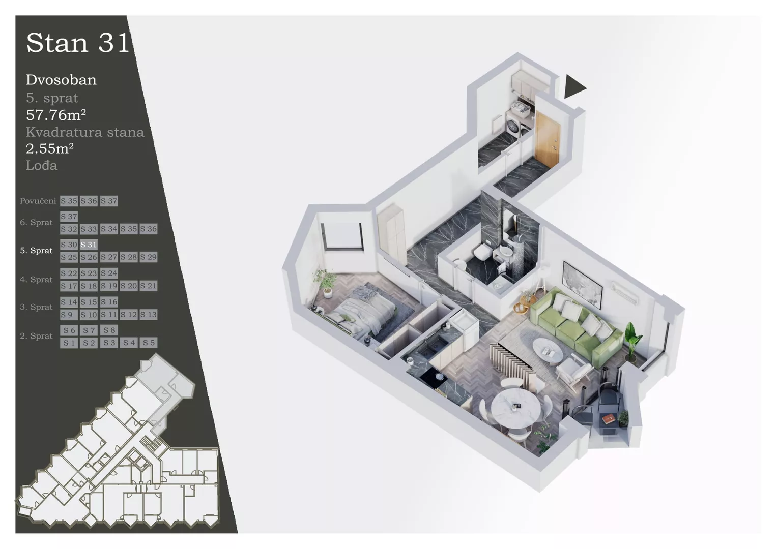 Dvosoban stan | 4zida