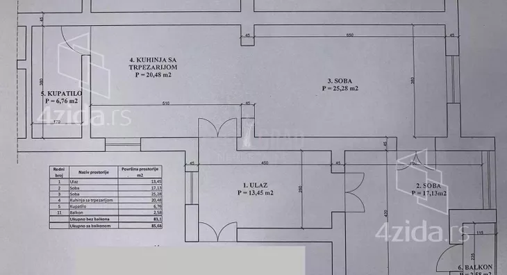 Trosoban stan | 4zida