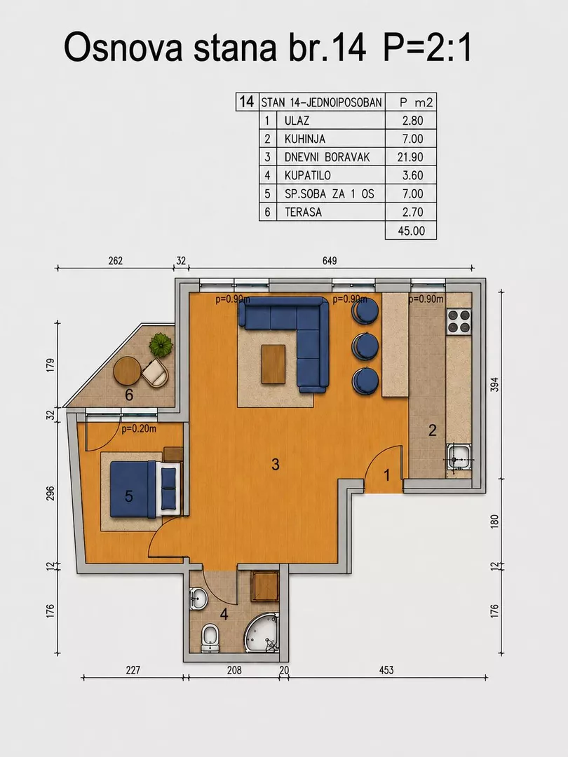 Dvosoban stan | 4zida