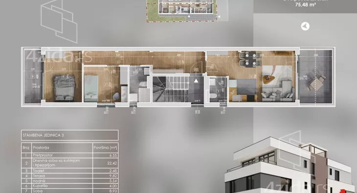 Trosoban stan | 4zida