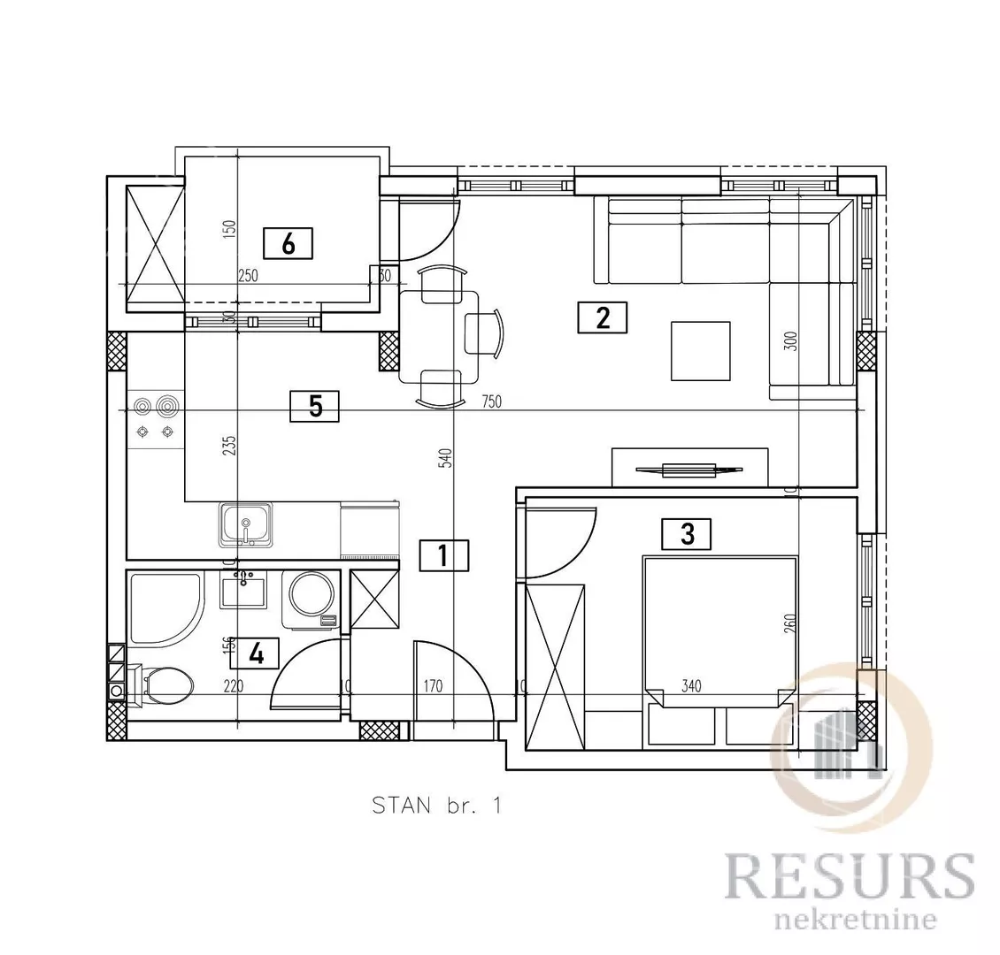 Dvosoban stan | 4zida