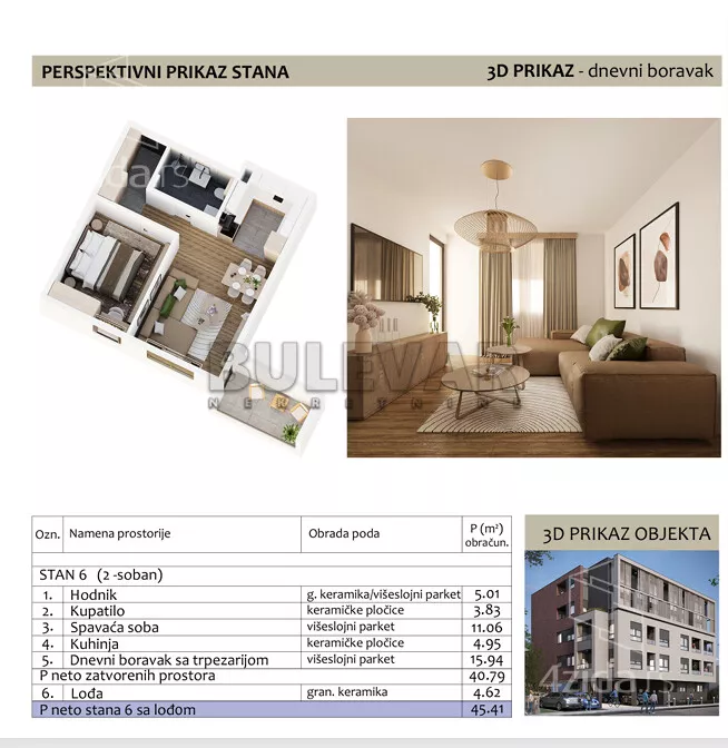 Jednoiposoban stan | 4zida