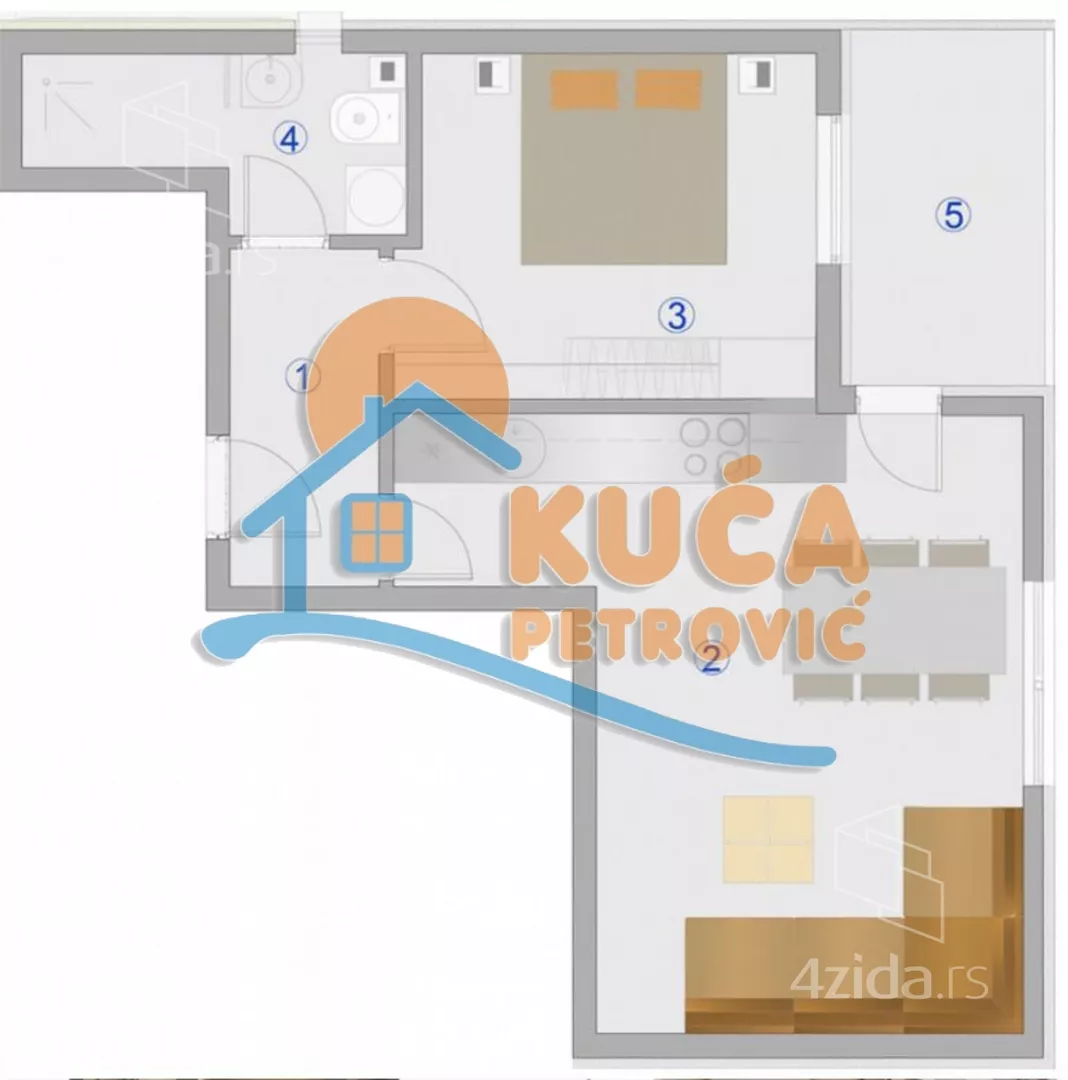 Jednoiposoban stan | 4zida