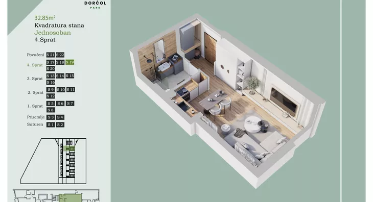 Jednosoban stan | 4zida