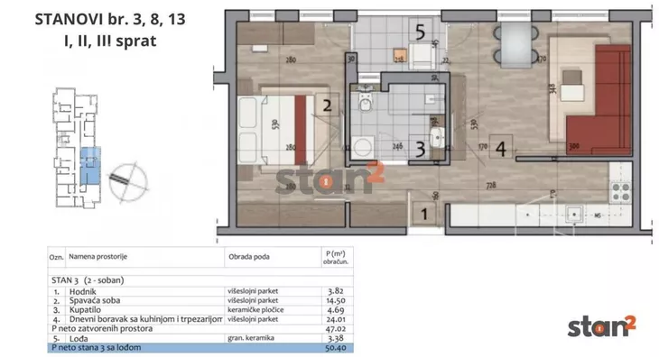 Trosoban stan | 4zida