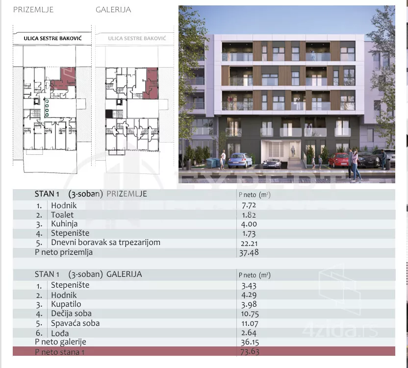 Trosoban stan | 4zida