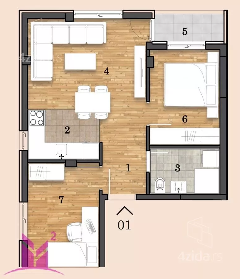 Trosoban stan | 4zida