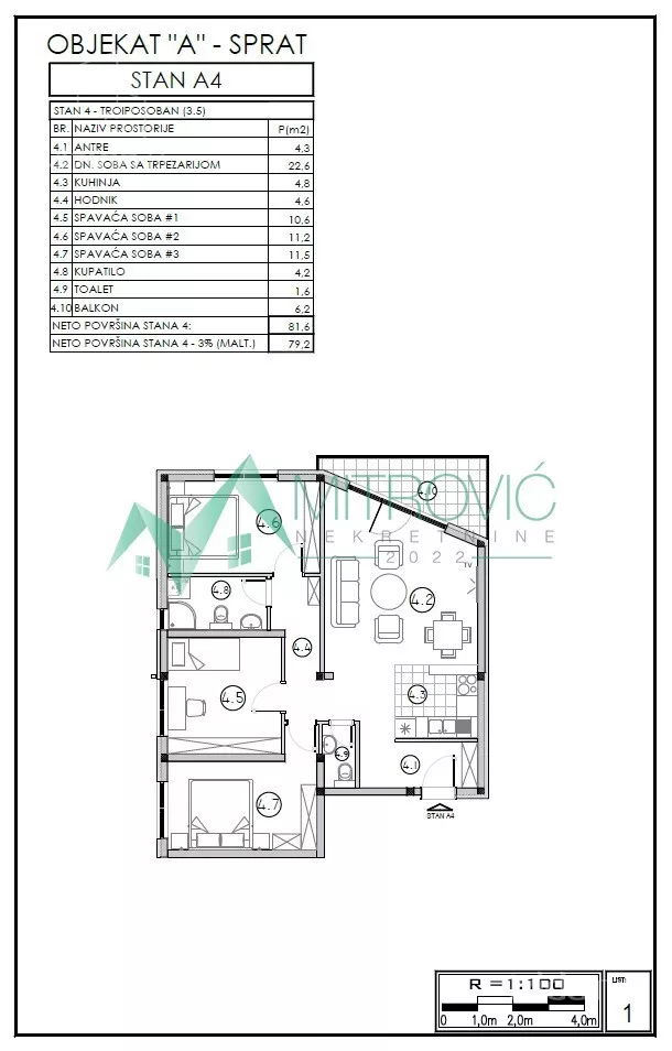Troiposoban stan | 4zida