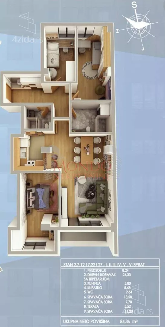 Troiposoban stan | 4zida