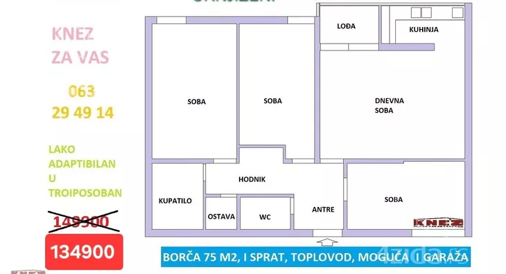 Trosoban stan | 4zida