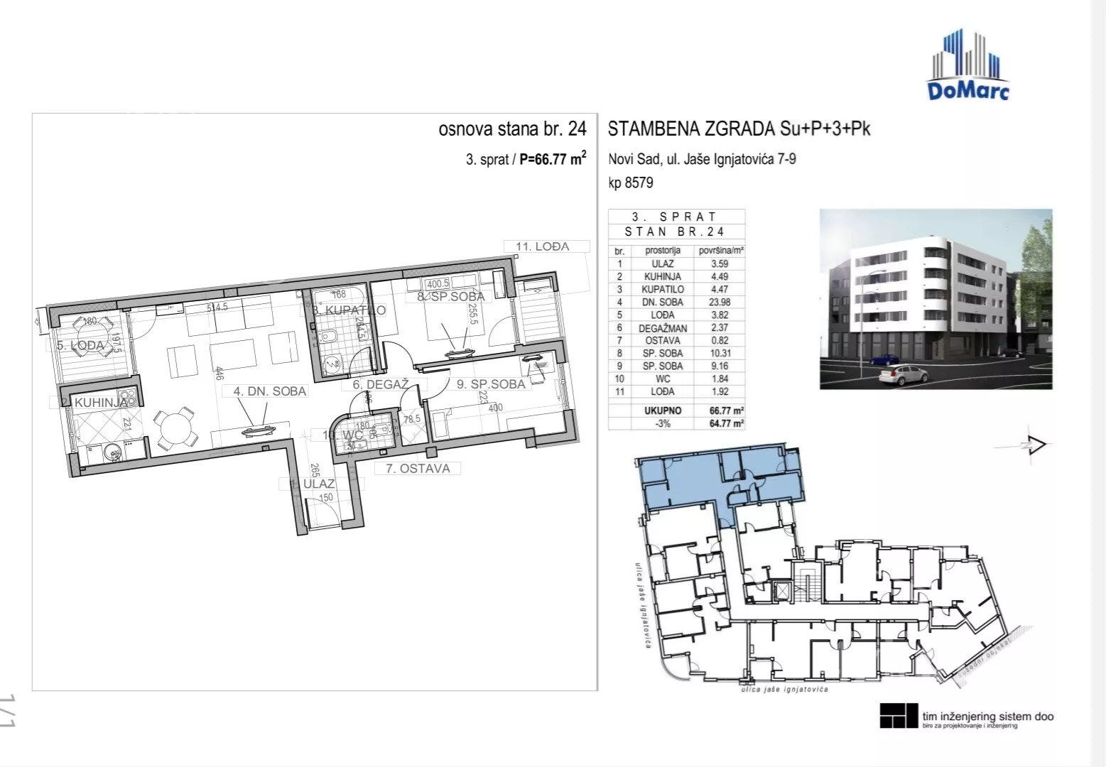 Trosoban stan | 4zida