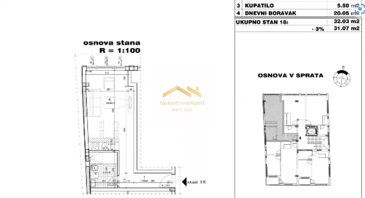 Jednosoban stan | 4zida